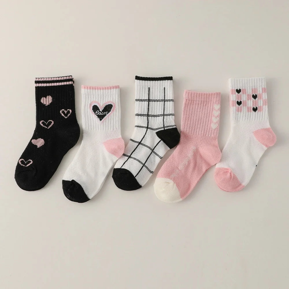 5 Pairs Cotton Mesh Breathable Socks for 1-12 Years Old – MamaToddler