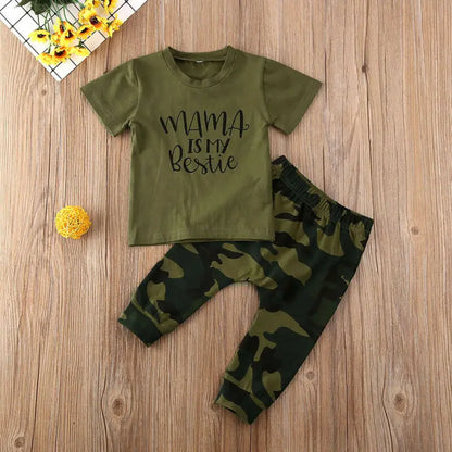 Mama is My Bestie T-shirt and Camo Pant Set