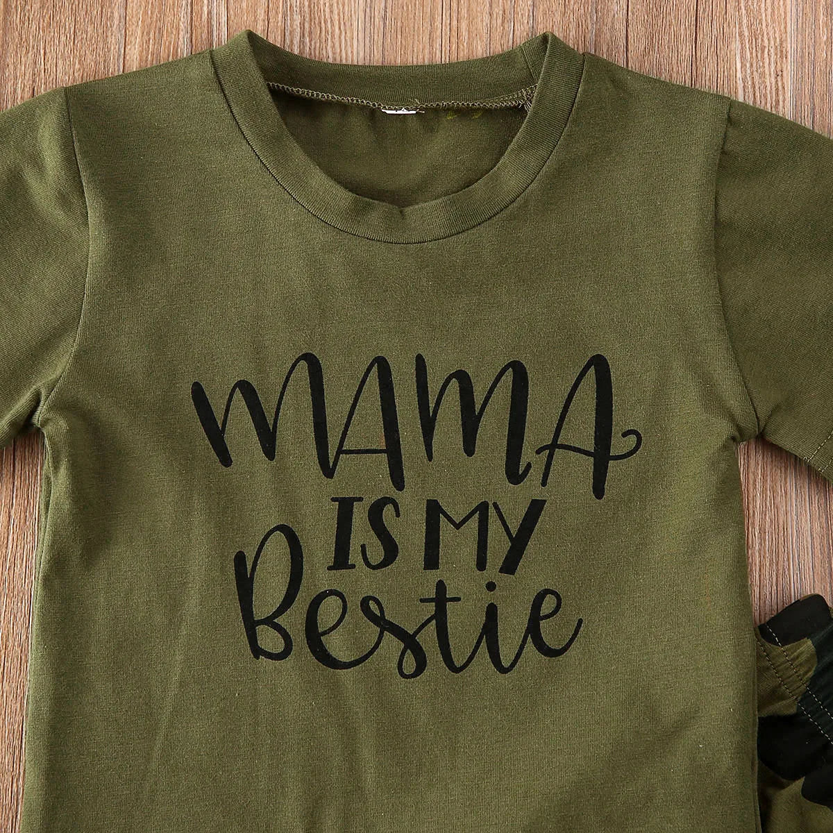 Mama is My Bestie T-shirt and Camo Pant Set