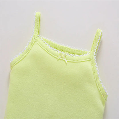 5 Piece Cotton Sleeveless Ribbed Bodysuits Solid Color Size 6-24 Months