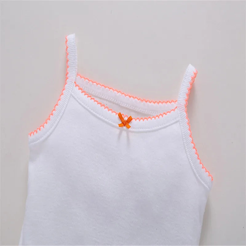 5 Piece Cotton Sleeveless Ribbed Bodysuits Solid Color Size 6-24 Months