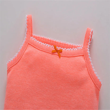 5 Piece Cotton Sleeveless Ribbed Bodysuits Solid Color Size 6-24 Months