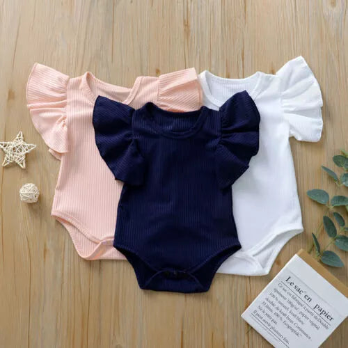 Short Sleeve Bodysuit Solid Color Size 0-18M