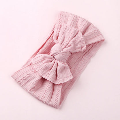 Solid Color Headband With Bow