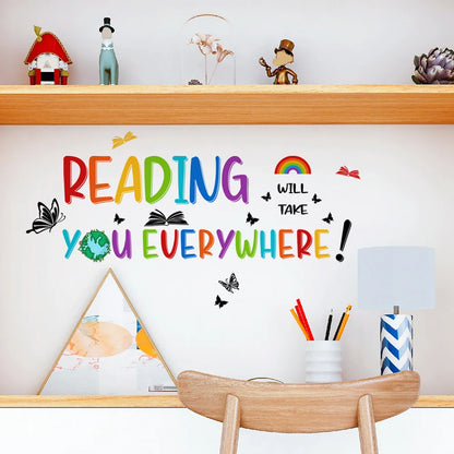 Inspirational Reading Phrases Wall Stickers