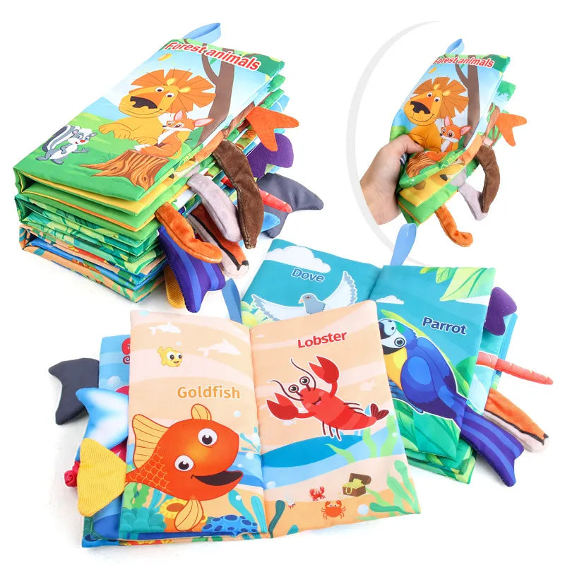 Early Learning Toy Tail Cloth Baby Book