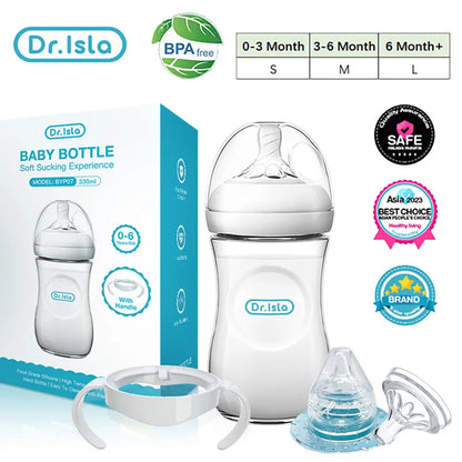 Dr. Isla Baby BPA Free Bottle 150ml/330ml With S-L Size Nipples