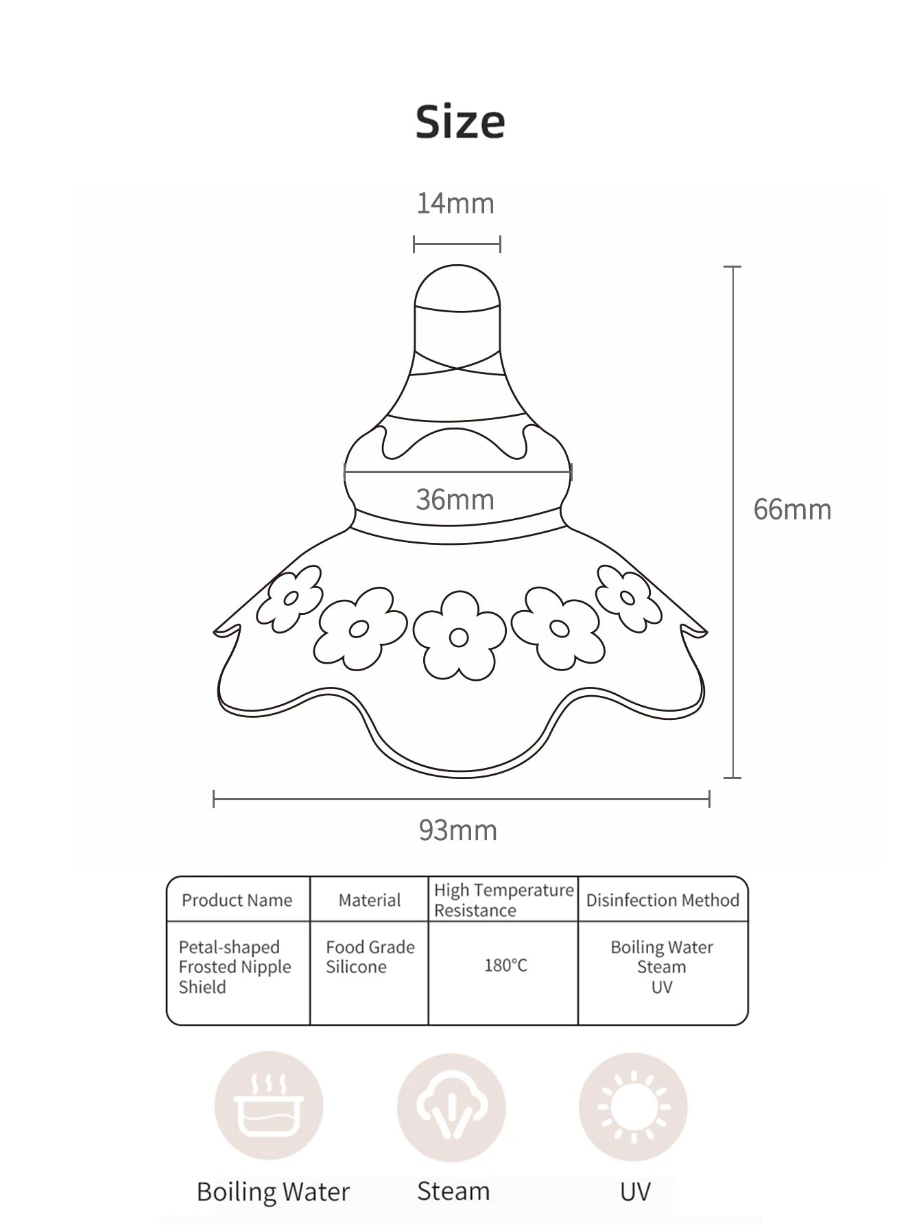 Baby Safe Silicone Nipple Shield for Breastfeeding