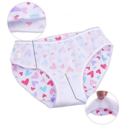 12 Pairs Girls Cotton Print Panties