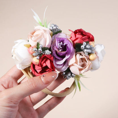 3/4 Pieces Artificial Flower Headband Sets