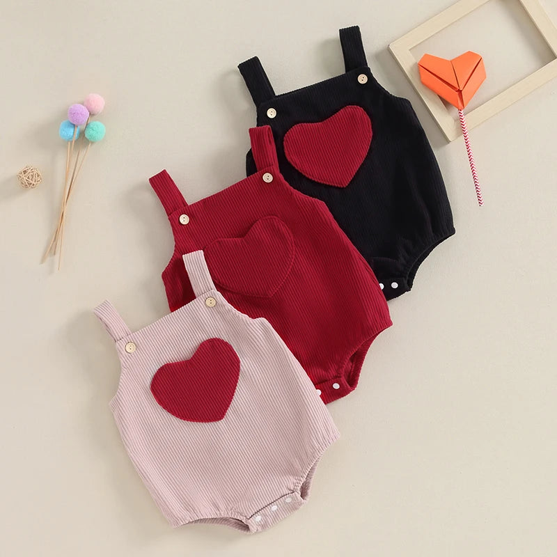 My First Valentines Day Heart Bubble Romper Size 0-18 Months