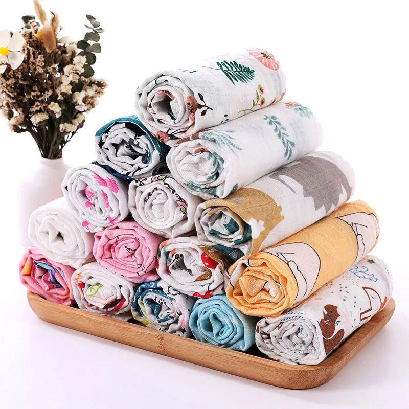 60x60 cm Newborn Ultra Soft Muslin Bamboo Baby Swaddle Blankets