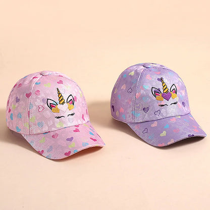 Unicorn Baseball Cap For Girls 4-12 Years