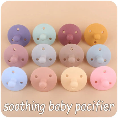 Solid Color Silicone Nipple Pacifier