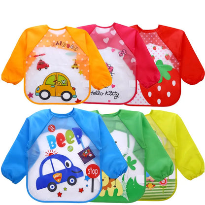 Baby Boy Girl Eva Waterproof Long Sleeve Bibs