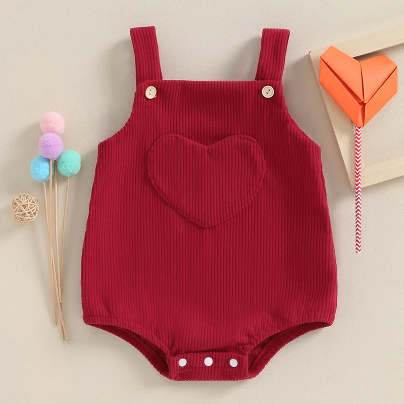 My First Valentines Day Heart Bubble Romper Size 0-18 Months