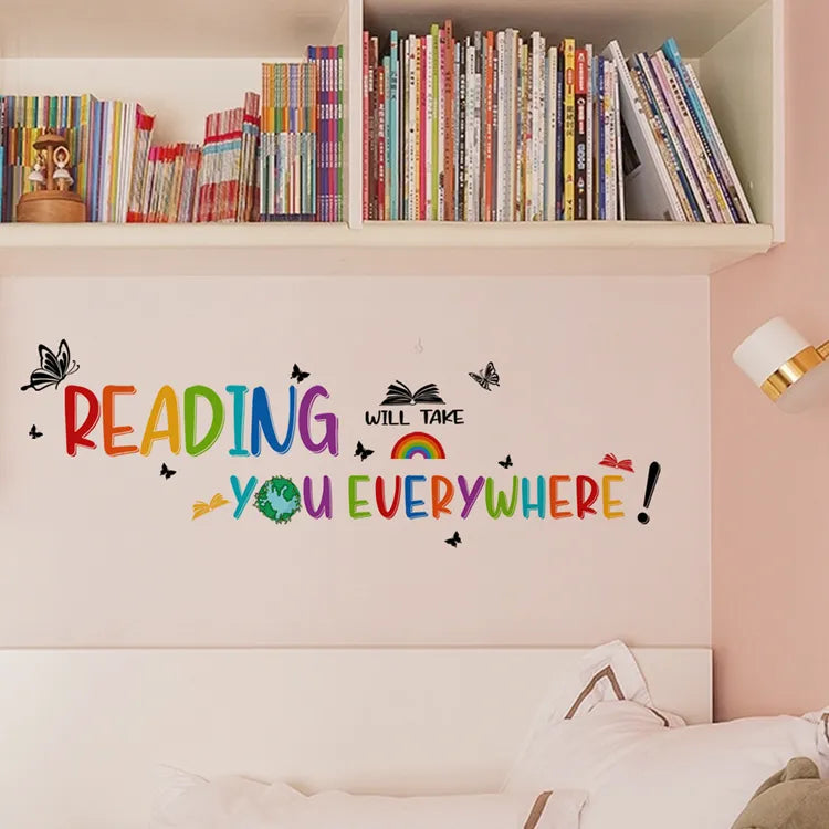 Inspirational Reading Phrases Wall Stickers