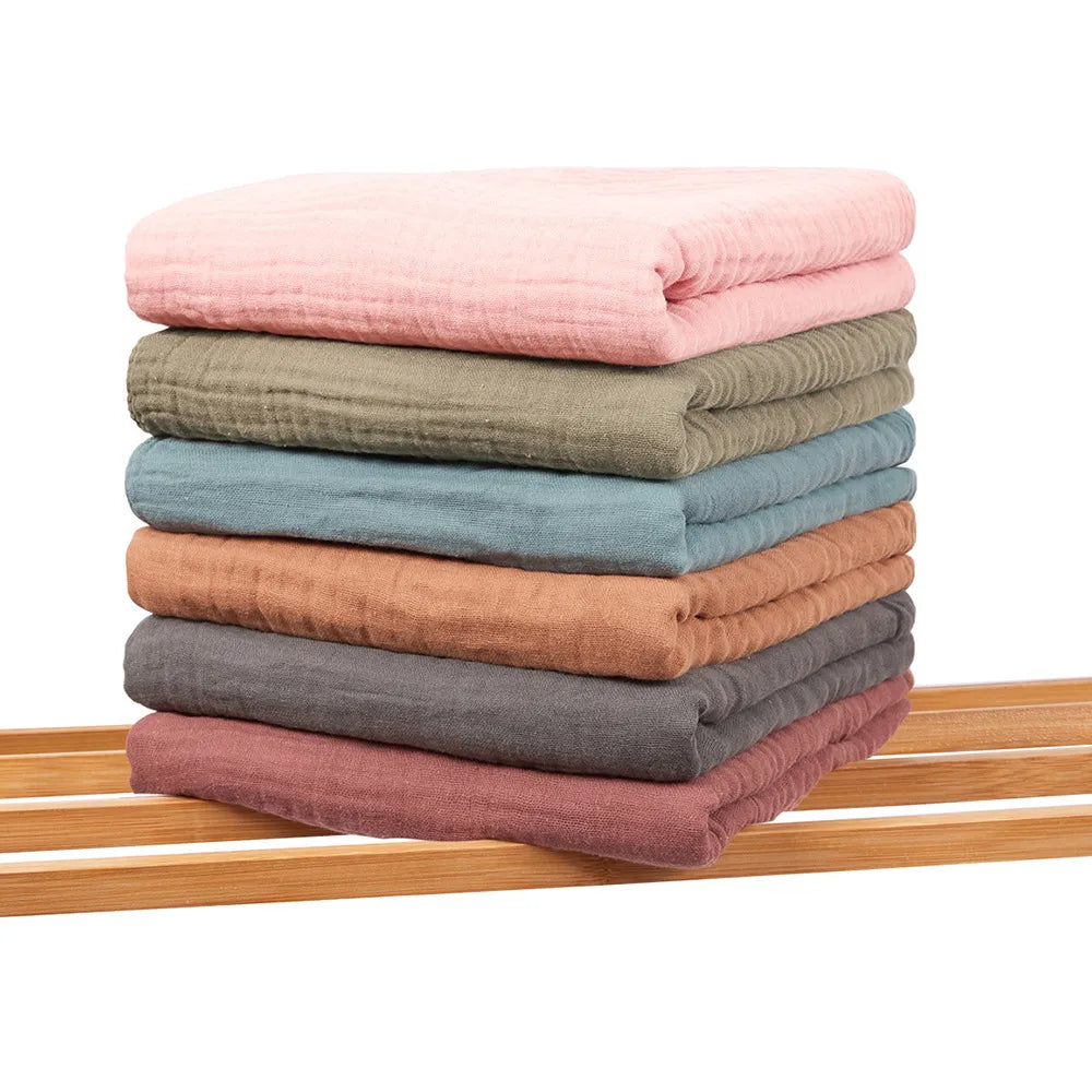 100% Cotton Solid Color Blankets 120x105cm