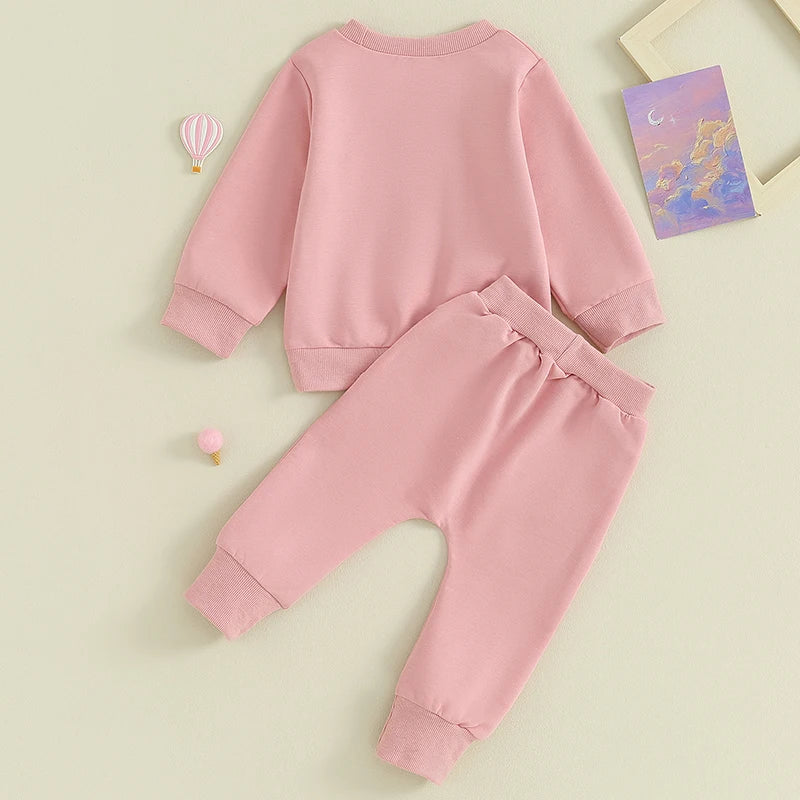 Rainbow Oversize Sweater & Long Pants Set For 6-36 Months