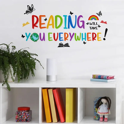 Inspirational Reading Phrases Wall Stickers